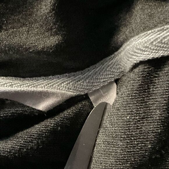 HARMONY BALANCE Cold Shoulder Cowl Neck Long Sleeve Top, Charcoal, Size L - Picture 4 of 7